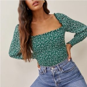 BNWT Reformation Pinto Top in Parsley